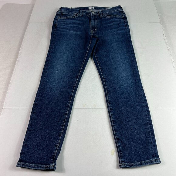 Edwin Jeans Women's 28x24* Pixie Crop 9" Mid Rise Skinny Blue Faded Denim Tag 27 - Picture 1 of 16
